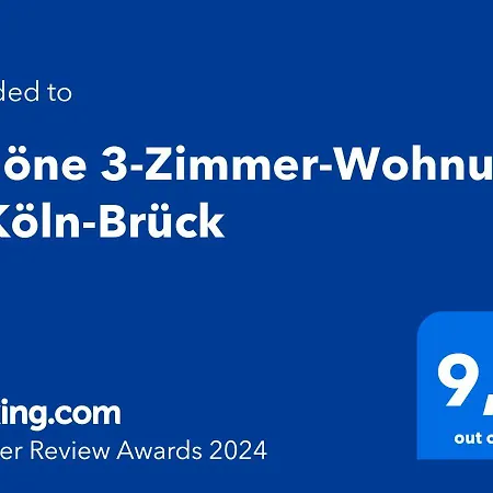Schoene 3-zimmer-wohnung In Koeln-brueck Mit Eigenem Parkplatz *
